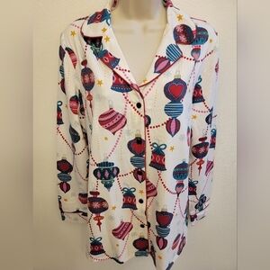 NWT Soma Long Sleeve Button Down Pajama Top (No Bottoms)